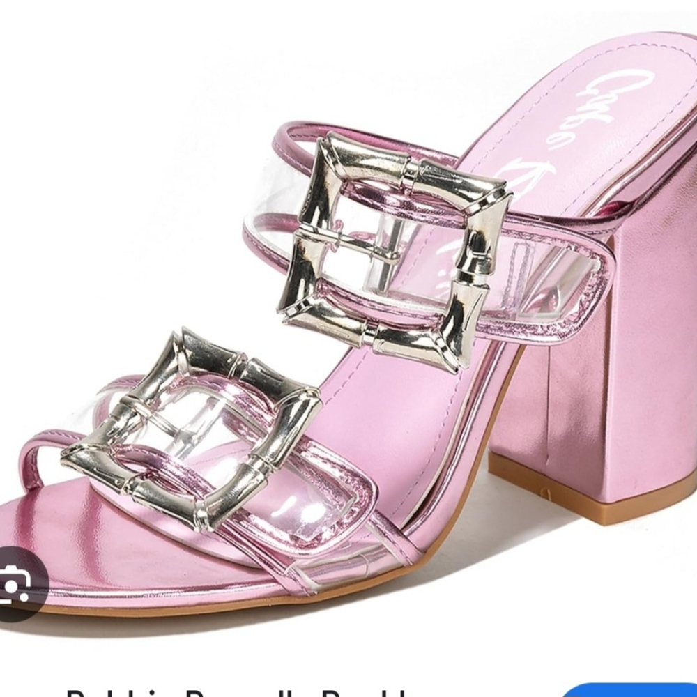Cape ROBIN Pretty In Pink Sandals/party Shoes/silver Buckle Prunella